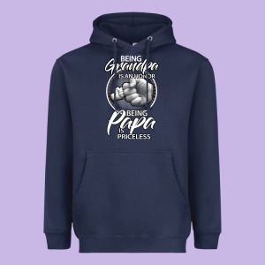 Being Grandpa Is An Honor Being Papa Is Priceless, Gift Dad Heavyweight Hoodie Designed By Longcreatives