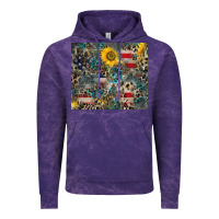 Cloud Purple America Flag Leopard Gemstone Sunflower Vintage Hoodie - CowCowDesign