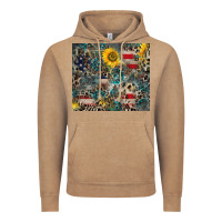 Vintage Coffee America Flag Leopard Gemstone Sunflower Vintage Hoodie - CowCowDesign