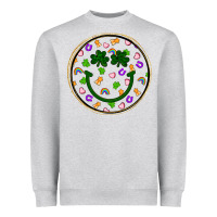 Heather Grey st patrick s day smiley face Heavyweight Sweatshirt - Artiststas