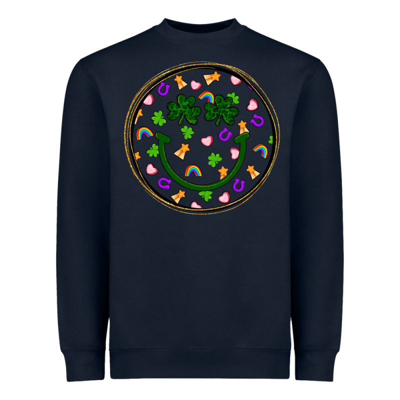 St Patrick S Day Smiley Face Heavyweight Sweatshirt by Artiststas | Teevron