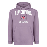 Lavender Liverpool England Vintage Athletic Sports Design Heavyweight Hoodie - longCreatives