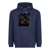 Navy Black Panther, Big Cat T Heavyweight Hoodie - longCreatives