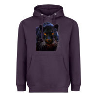 Plum Black Panther, Big Cat T Heavyweight Hoodie - longCreatives