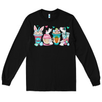 Black Easter bunnies coffee cups Long Sleeve Tee - OliviaCreatesArt