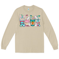 Mushroom Easter bunnies coffee cups Long Sleeve Tee - OliviaCreatesArt