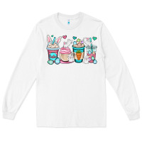 White Easter bunnies coffee cups Long Sleeve Tee - OliviaCreatesArt