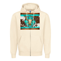 Sandshell bull skull and turquoise cowhide tumbler Zipper Hoodie - Artiststas