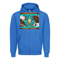 True Royal bull skull and turquoise cowhide tumbler Zipper Hoodie - Artiststas