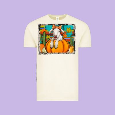 Autumn Sheep In A Pumpkin Vintage Tee Designed By Jasminsmagicworld