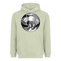 Matcha M.C. Escher Spherical Self Portrait Heavyweight Hoodie - longCreatives