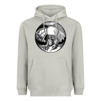 Moon Dust M.C. Escher Spherical Self Portrait Heavyweight Hoodie - longCreatives