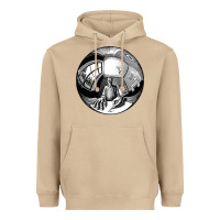 Mushroom M.C. Escher Spherical Self Portrait Heavyweight Hoodie - longCreatives