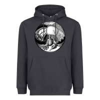 Smoke M.C. Escher Spherical Self Portrait Heavyweight Hoodie - longCreatives
