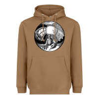 Toasted Coconut M.C. Escher Spherical Self Portrait Heavyweight Hoodie - longCreatives