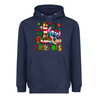 Navy my first christmas stitch Heavyweight Hoodie - AdoDesignShop