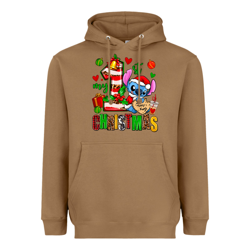 My First Christmas Stitch Heavyweight Hoodie by AdoDesignShop | Teevron