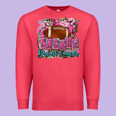 Tackle Breast Cancer Premium Sweatshirt Designed By Adodesignshop