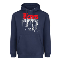 Navy The Boys Graffiti Group Photo Heavyweight Hoodie - longCreatives