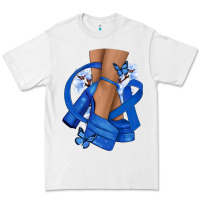 White Colon Cancer diva blue ribbon Premium Tee - NancyCooperArtShop