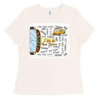 Bone i'm a bus driver school bus Ladies Tee - TumblerDesignByShophia