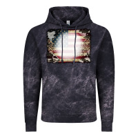 Cloud Black American Flag Cowhide Leopard Bleach Effect Vintage Hoodie - CowCowDesign
