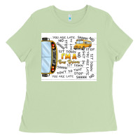 Matcha i'm a bus driver school bus Ladies Tee - TumblerDesignByShophia