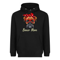 Black Boxer Mom Dogs  Mothers Day Dog Lovers Gifts For Women Heavyweight Hoodie - longCreatives