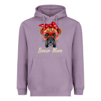 Lavender Boxer Mom Dogs  Mothers Day Dog Lovers Gifts For Women Heavyweight Hoodie - longCreatives