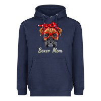 Navy Boxer Mom Dogs  Mothers Day Dog Lovers Gifts For Women Heavyweight Hoodie - longCreatives