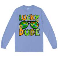 Colony Blue St. Patrick's Lucky dude Long Sleeve Tee - OliviaCreatesArt