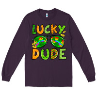 Plum St. Patrick's Lucky dude Long Sleeve Tee - OliviaCreatesArt