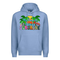 Colony Blue My Favorite Coloris Sunshine Premium Hoodie - CowhideDigitalArt