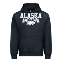 Navy Alaska Mountains Forest Hunting Usa Urban Hoodie - longCreatives