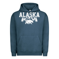 Pigment Midnight Navy Alaska Mountains Forest Hunting Usa Urban Hoodie - longCreatives