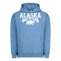 Pigment Pebble Blue Alaska Mountains Forest Hunting Usa Urban Hoodie - longCreatives