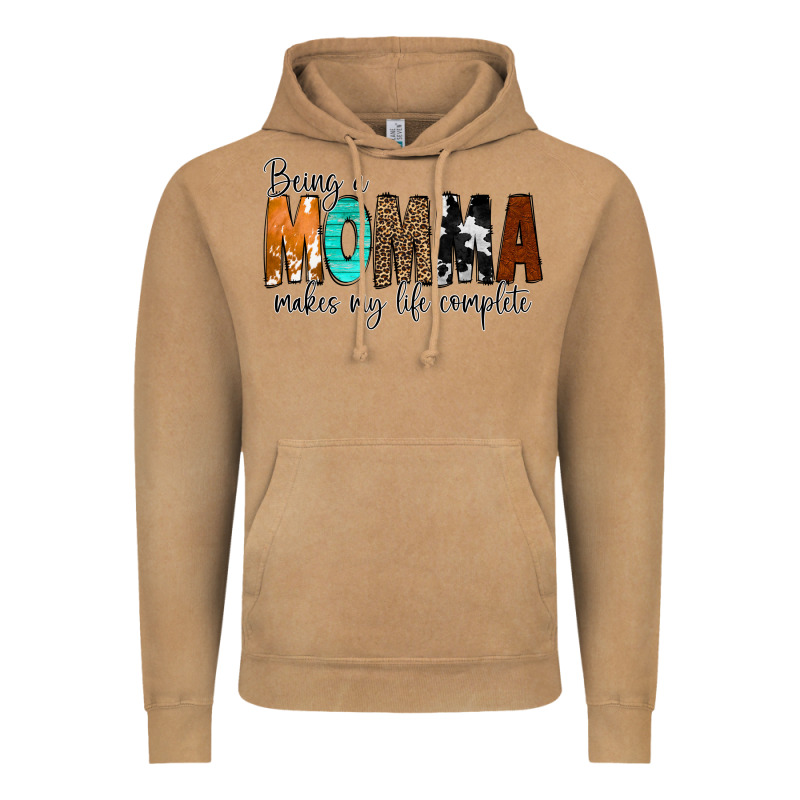 Being A Momma Makes My Life Complete Vintage Hoodie by CowCowDesign | Teevron