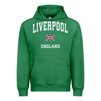 Emerald Liverpool England Vintage Athletic Sports Design Urban Hoodie - longCreatives
