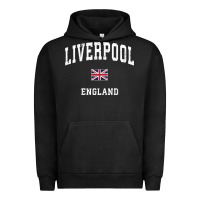Pigment Black Liverpool England Vintage Athletic Sports Design Urban Hoodie - longCreatives