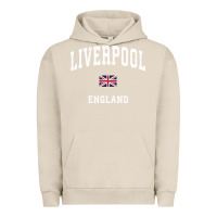 Pigment French Oak Liverpool England Vintage Athletic Sports Design Urban Hoodie - longCreatives