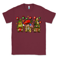 Burgundy Christmas Army Gnomes 4th of july Classic Tee - HowdyJamesFarm