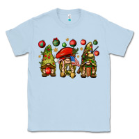 Dusty Blue Christmas Army Gnomes 4th of july Classic Tee - HowdyJamesFarm