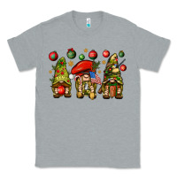 Heather Grey Christmas Army Gnomes 4th of july Classic Tee - HowdyJamesFarm