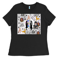Black gothic girl and colorful girl Ladies Tee - TumblerDesignByShophia