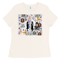 Bone gothic girl and colorful girl Ladies Tee - TumblerDesignByShophia