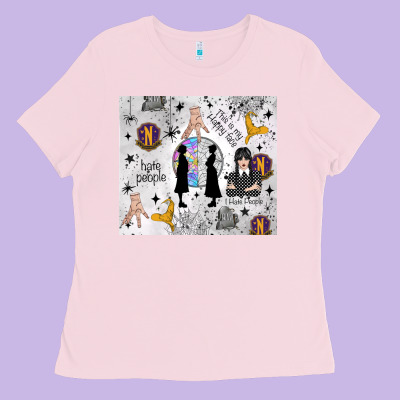 Gothic Girl And Colorful Girl Ladies Tee Designed By Tumblerdesignbyshophia