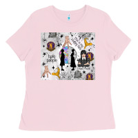Bubblegum Pink gothic girl and colorful girl Ladies Tee - TumblerDesignByShophia