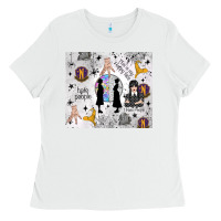 White gothic girl and colorful girl Ladies Tee - TumblerDesignByShophia