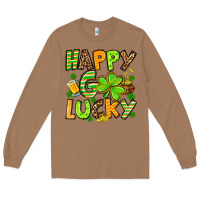 Toasted Coconut St. Patrick's Happy go lucky Long Sleeve Tee - OliviaCreatesArt