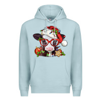 Blue Mist Christmas baby cow Premium Hoodie - Jasminsmagicworld